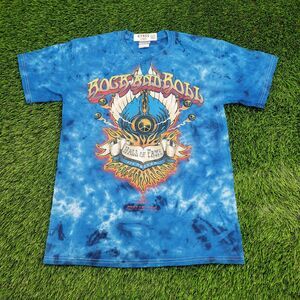 Rock-and-Roll Shirt Medium 19x27 Blue Peace Sign
